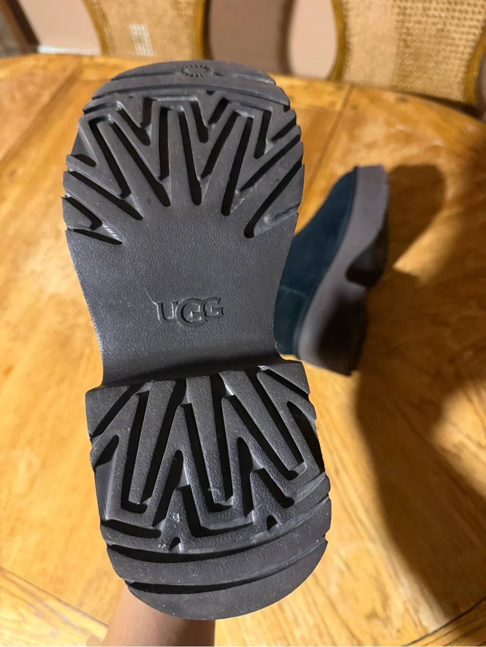 UGG Black Classic Ultra Mini New Heights Shearling Boots Women's